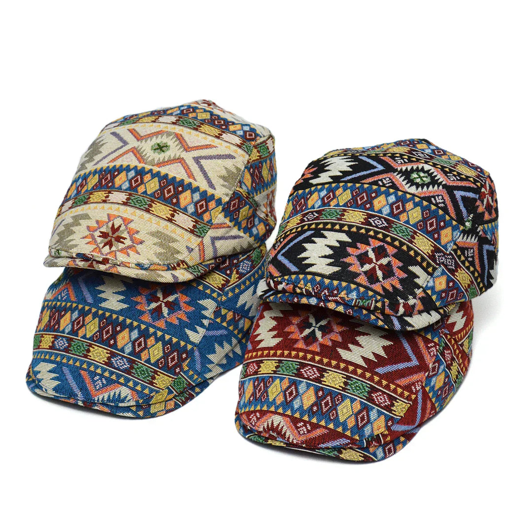 Attila - Vintage Nyomtatott Lapos Sapka
