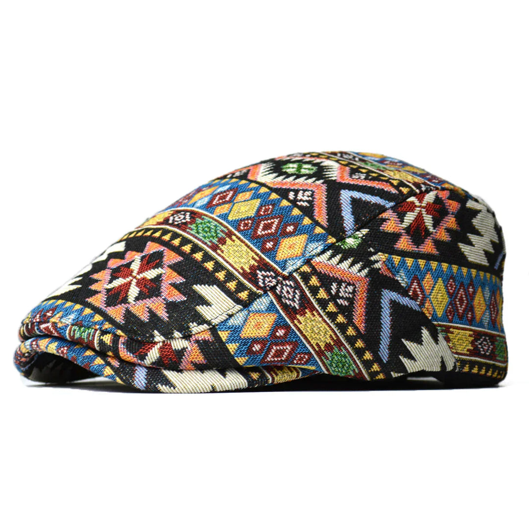 Attila - Vintage Nyomtatott Lapos Sapka